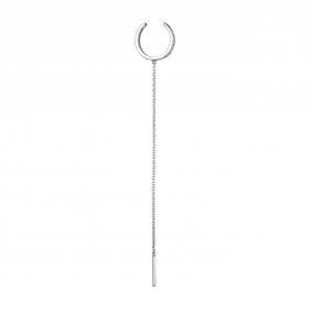 Одиночная серьга из белого золота АЛЬКОР с бриллиантом 25950-200 25950-200 фото