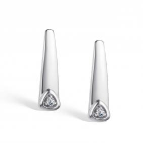 Серьги из белого золота АЛЬКОР 25965-200 с бриллиантом 25965-200 фото