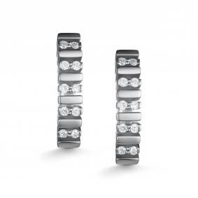Серьги из белого золота АЛЬКОР 26007-200 с бриллиантом 26007-200 фото