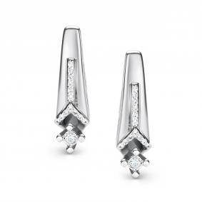 Золотые серьги АЛЬКОР 26147-200 с бриллиантом 26147-200 фото