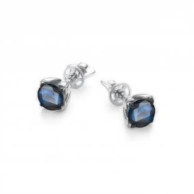 Серьги из белого золота АЛЬКОР 26256-202 с сапфиром 26256-202 фото