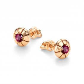 Золотые серьги АЛЬКОР 26263-103 с рубином 26263-103 фото