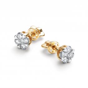 Серьги из лимонного золота АЛЬКОР 26290-300 26290-300 фото