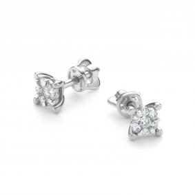 Серьги из белого золота АЛЬКОР 26293-200 с бриллиантом 26293-200 фото