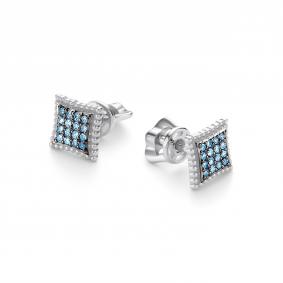 Серьги из белого золота АЛЬКОР 26354-238 с бриллиантом 26354-238 фото