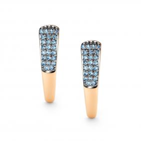 Золотые серьги АЛЬКОР 26356-138 с бриллиантом 26356-138 фото