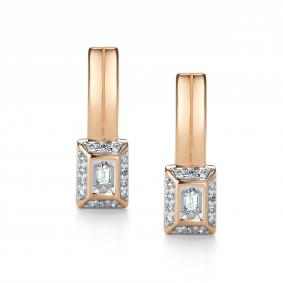 Золотые серьги АЛЬКОР 26516-100 с бриллиантом 26516-100 фото