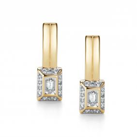 Золотые серьги АЛЬКОР 26516-300 с бриллиантом 26516-300 фото