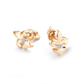 Золотые серьги АЛЬКОР 26590-100 с бриллиантом 26590-100 фото