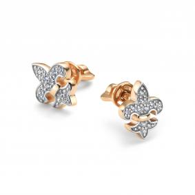 Золотые серьги АЛЬКОР 26591-100 с бриллиантом 26591-100 фото