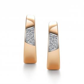 Золотые серьги АЛЬКОР 26602-100 с бриллиантом 26602-100 фото