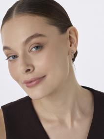 Золотые серьги АЛЬКОР 26654-100 с бриллиантом 26654-100 фото