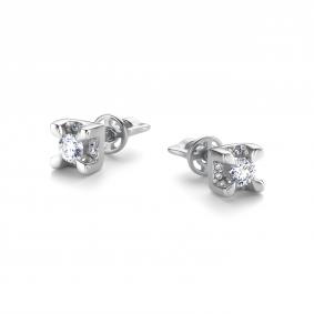 Золотые серьги АЛЬКОР 26659-200 с бриллиантом 26659-200 фото