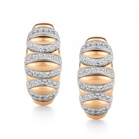 Золотые серьги АЛЬКОР 26725-100 с бриллиантом 26725-100 фото