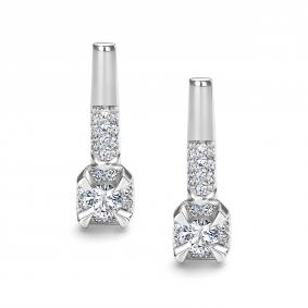 Золотые серьги АЛЬКОР 26743-200 с бриллиантом 26743-200 фото