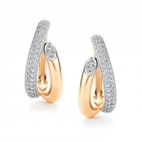 Золотые серьги АЛЬКОР 26769-100 с бриллиантом 26769-100 фото