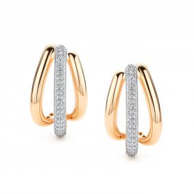 Золотые серьги АЛЬКОР 26770-100 с бриллиантом 26770-100 фото