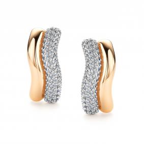 Золотые серьги АЛЬКОР 26772-100 с бриллиантом 26772-100 фото