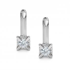 Золотые серьги АЛЬКОР 26851-200 с бриллиантом 26851-200 фото