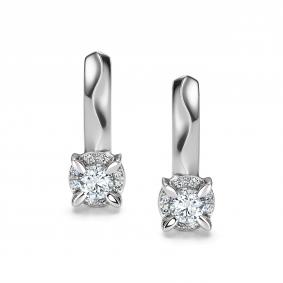 Серьги из белого золота АЛЬКОР 26852-200 с бриллиантом 26852-200 фото