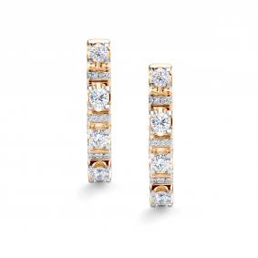 Золотые серьги АЛЬКОР 26879-100 с бриллиантом 26879-100 фото