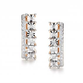 Золотые серьги АЛЬКОР 26880-100 с бриллиантом 26880-100 фото