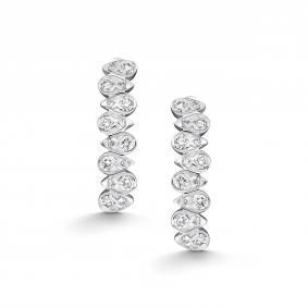 Серьги из белого золота АЛЬКОР 26882-200 с бриллиантом 26882-200 фото