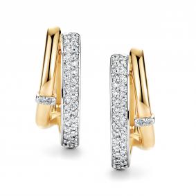 Серьги из лимонного золота АЛЬКОР 26899-300 с бриллиантом 26899-300 фото