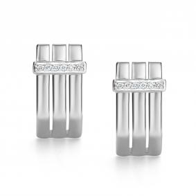 Серьги из белого золота АЛЬКОР 26904-200 с бриллиантом 26904-200 фото