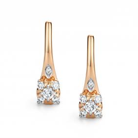 Золотые серьги АЛЬКОР 26930-100 с бриллиантом 26930-100 фото