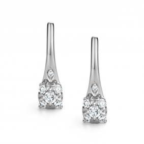 Серьги из белого золота АЛЬКОР 26930-200 с бриллиантом 26930-200 фото