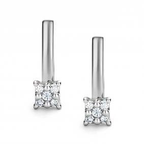 Серьги из белого золота АЛЬКОР 26939-200 с бриллиантом 26939-200 фото