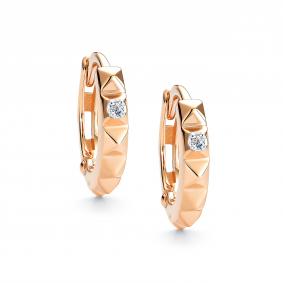 Золотые серьги АЛЬКОР 26960-100 с бриллиантом 26960-100 фото