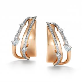 Золотые серьги АЛЬКОР 27031-100 с бриллиантом 27031-100 фото