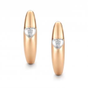 Золотые серьги АЛЬКОР 27068-100 с бриллиантом 27068-100 фото