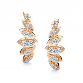 Золотые серьги АЛЬКОР 27088-100 с бриллиантом 27088-100 фото