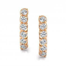 Золотые серьги АЛЬКОР 27090-100 с бриллиантом 27090-100 фото