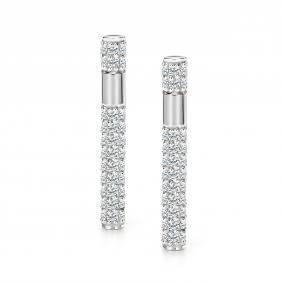 Серьги из белого золота АЛЬКОР 27174-200 с бриллиантом 27174-200 фото