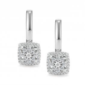 Серьги из белого золота АЛЬКОР 27192-200 с бриллиантом 27192-200 фото