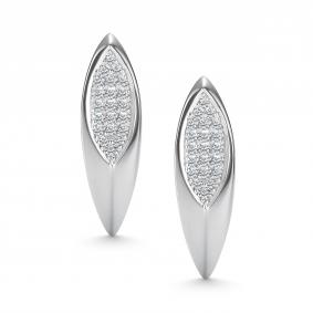 Серьги из белого золота АЛЬКОР 27250-200 с бриллиантом 27250-200 фото