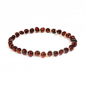 Браслет Мятый шар ИП Шавкунов ИН из янтаря и бисера 3002110352 3002110352 фото