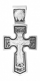 Подвеска-крест из черненого серебра Распятие Христово ЮЗ Елизавета 3003 3003 фото