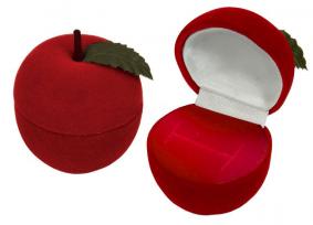 Футляр флокированный Яблоко под кольцо и серьги серия Детская 30101-к 30101-к фото