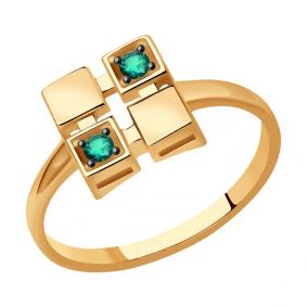 Золотое кольцо SOKOLOV 3010627 с изумрудом 3010627 фото