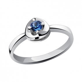 Кольцо из белого золота Александра 3010634сб с сапфиром 3010634сб фото