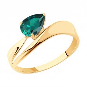 Золотое кольцо SOKOLOV 3010750 с изумрудом 3010750 фото