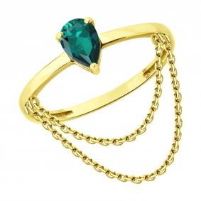 Золотое кольцо SOKOLOV 3010752-2 с изумрудом 3010752-2 фото