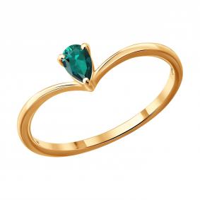 Золотое кольцо SOKOLOV 3010812 с изумрудом 3010812 фото