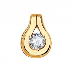 Золотая подвеска Александра 30156ск с Swarovski 30156ск фото