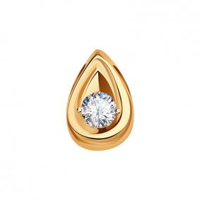 Золотая подвеска Александра 30158ск с Swarovski 30158ск фото